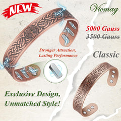 Open-end adjustable Vicmag copper bracelet ready for a precise fit.
