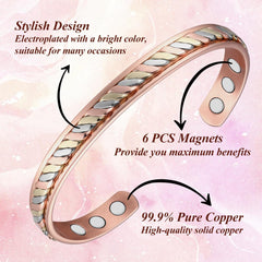 Vicmag hypoallergenic copper bracelet with nickel-free build reduces irritation potential