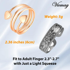 Vicmag copper ring features a premium finish with oxidation-resistant coating.