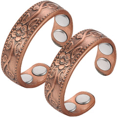 Vicmag copper magnetic ring closeup with polished finish for daily wear
