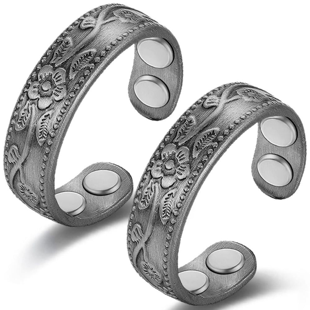 Vicmag copper magnetic ring front view with open-end design for easy wear