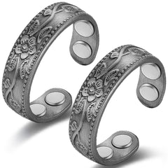 Vicmag copper magnetic ring front view with open-end design for easy wear