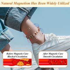 Vicmag hypoallergenic solid copper anklet, nickel-free for sensitive skin.