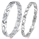 Vicmag magnetic bracelet close-up in titanium steel for daily wear
