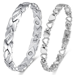 Vicmag magnetic bracelet close-up in titanium steel for daily wear