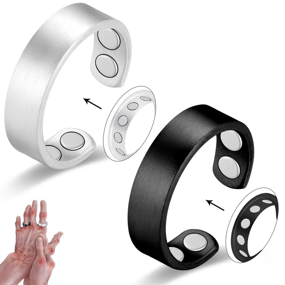 Vicmag magnetic copper ring with 9x magnets in close-up, ideal for daily wear.