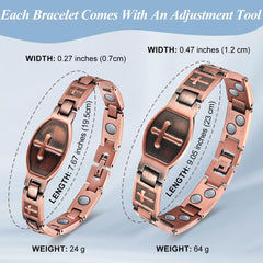 Vicmag solid copper cross bracelet highlights durable, hypoallergenic wear for daily use.