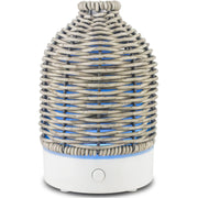 Victoria Aroma essential oil diffuser with gray rattan finish and 100ml capacity