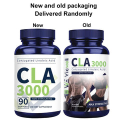 Vicwell CLA 3000mg softgels pour demonstrates easy daily dosing for routine use.