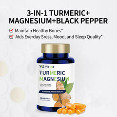 Vicwell Turmeric Curcumin capsules ready for daily use.