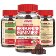 VIDAVITE Berberine gummies bottle with sugar-free formula for easy daily use