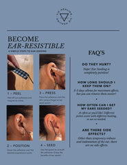 Vie Healing ear seed spoon shown for easy application and precise placement.