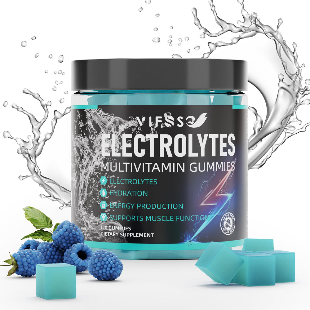 VIFSSG Electrolytes Gummies blue raspberry in package for on-the-go hydration