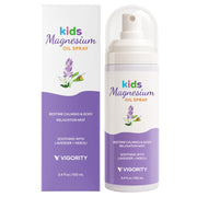 Vigority Kids Magnesium Sleep Spray bottle close-up for calming bedtime routine.