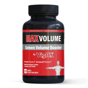 VigRX Max Volume bottle front shows natural supplement for stronger climaxes.