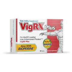 VigRX Plus label visible on the bottle for easy recognition.