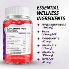 VIGUMYO Keto ACV Gummies bottle back label lists ingredients for wellness