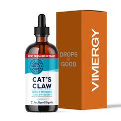 Vimergy Cat's Claw liquid bottle for easy daily wellness support.