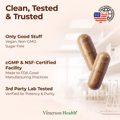 Vimerson Health five-mushroom blend ingredients featuring Lion's Mane and others