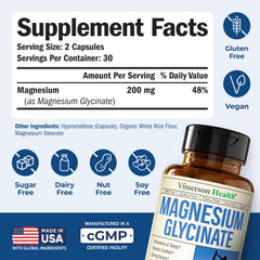Vimerson Health magnesium bottle beside box to illustrate premium chelated magnesium.