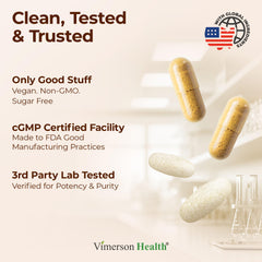 Vimerson Health curcuminoids 95 percent powder highlighting absorption and antioxidant potential.