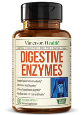 Vimerson Health Digestive Enzymes bottle front showing core formula for digestion support.