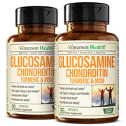 Vimerson Health Glucosamine Chondroitin MSM bottle promoting daily joint support.
