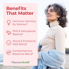 Vimerson Health Hormone Harmony capsules support balanced mood.