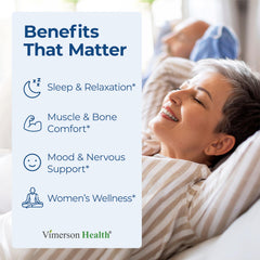 Vimerson Health magnesium glycinate capsules close-up highlighting high-absorption formula.