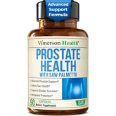 Vimerson Health Prostate Supplements bottle front label for urinary support.