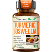 Vimerson Health turmeric curcumin capsules bottle for daily joint support.