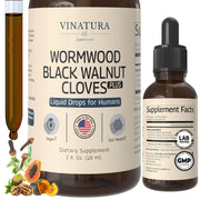 VINATURA Wormwood Black Walnut Cloves Liquid bottle for cleansing and detox support.