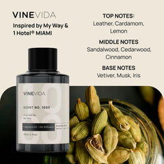 VINEVIDA hotel diffuser oil No.1001 bottle delivers long-lasting hotel-grade fragrance.