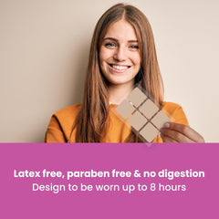 VIORY patch close-up shows biotin, D, turmeric, and B12 ingredients