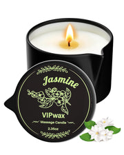 VIPwax jasmine massage candle melts into oil for a soothing massage