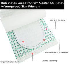 VirKech castor oil patch with transparent film for easy visibility during wear