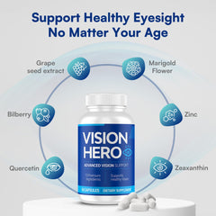 Vision Hero Advanced Vision pack of two bottles for convenient daily use.