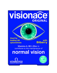 Visionace Original bottle side view for easy daily intake.