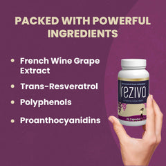 VisiVite Reziva with grape seed and resveratrol, premium polyphenol blend