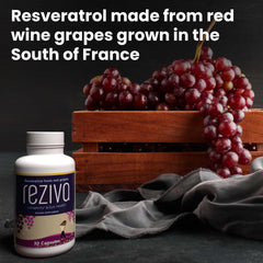 VisiVite Reziva grape seed-resveratrol blend suggesting ocular and heart support