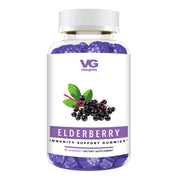VITA GLOBE Elderberry Gummies bottle front, berry flavor for daily immune-support routine