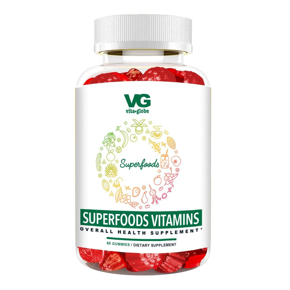 VITA GLOBE gummy bottle for daily immune support and antioxidants.