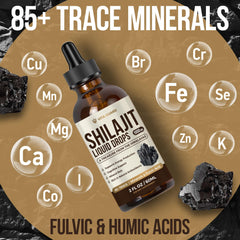 Shilajit drops poured into water for quick mixing.