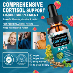 Vita Letuo Cortisol Drops being poured for daily balance.