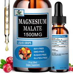 Vita Letuo Magnesium Malate Liquid Drops bottle on counter shows convenient daily use