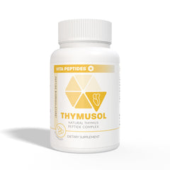 Vita Peptides Thymusol capsules closeup emphasizing daily immune care potential.