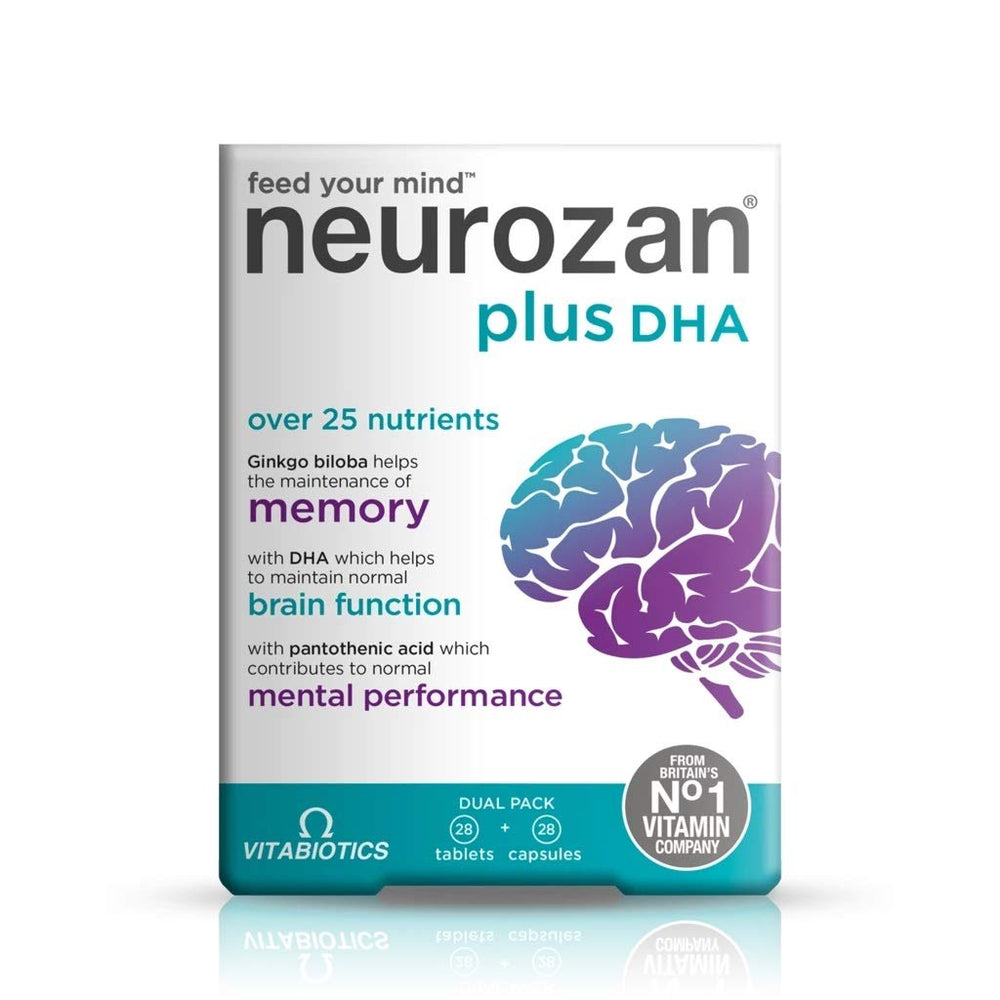Vitabiotics Neurozan Plus tablets 56-pack shot for daily cognitive support.