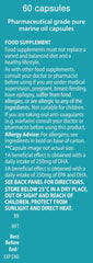 Vitabiotics Ultra Omega-3 High Potency bottle label close-up highlighting purity and quality