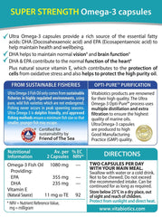 Vitabiotics Ultra Omega-3 High Potency in use with capsules for daily routine wellness