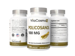 Capsules in a glass jar demonstrate convenient 240-capsule supply.
